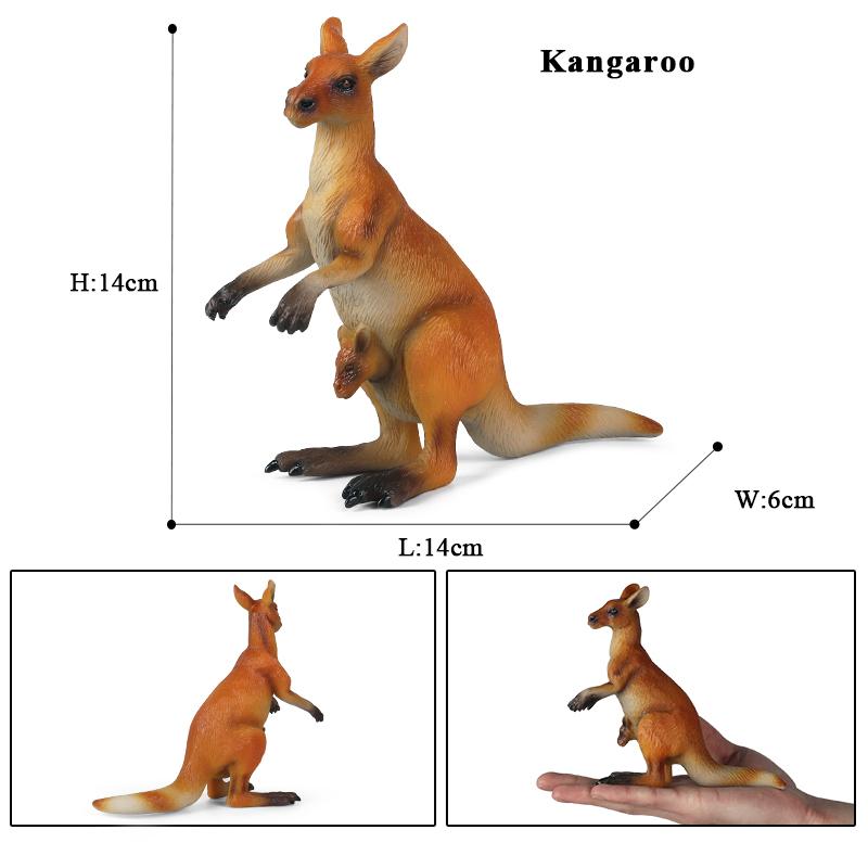 Oenux Classic Australian Wild Animals Kangaroos Koala Platypus Tasmanian Devil Echidna  Cassowary Model Figurine Toy Kid Gift