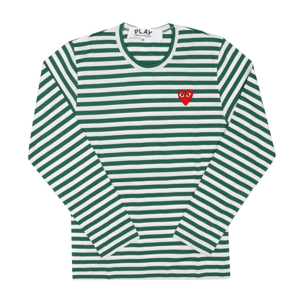 

Comme Des Gar Ons 3 Play Play Red HearT Wappen STripe Long Sleeve T Ax T164 051 AX-T164-051 3 (XXL)