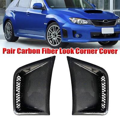 1 par de capas de canto de para-choque dianteiro com padrão de fibra de carbono para Subaru Impreza WRX STI 2008-2014