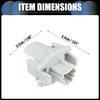 License Plate Tag Light Socket, Lamp Connector Housing No.34102SWAA01/34102-SWA-A01 for Honda CR-V Civic Odyssey Gray, 2 Pcs