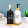16,9oz szklany dozownik do mydła i balsamu, 500ml wielokrotnego użytku butelka do dezynfekcji rąk