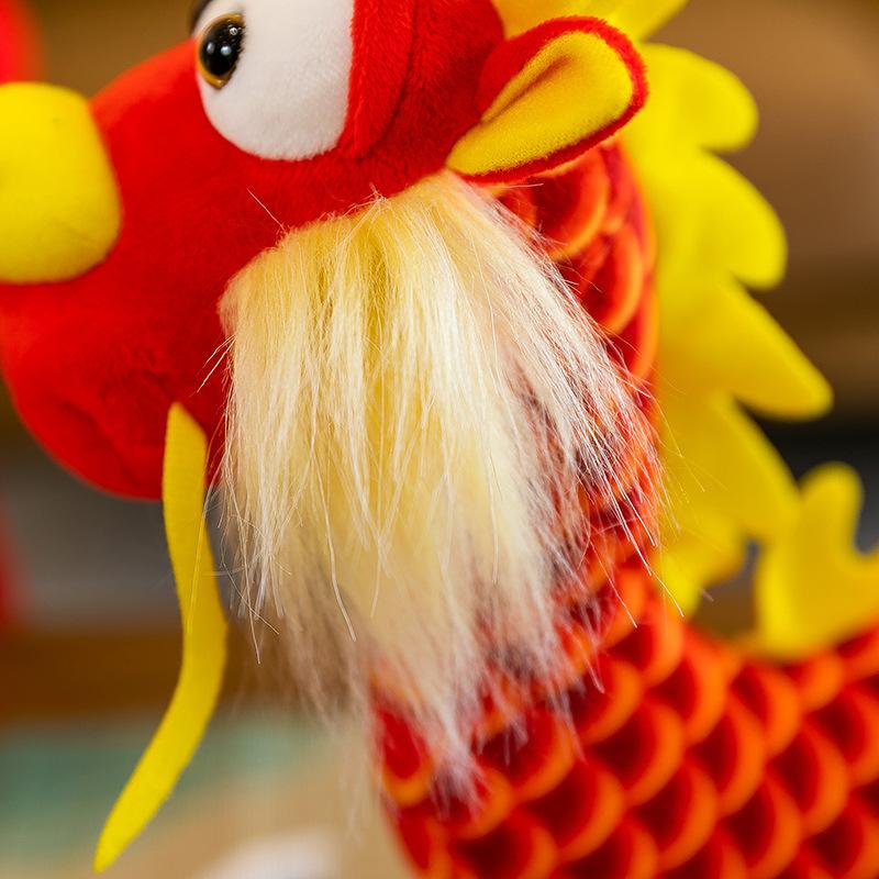 Chinesischer Drachen Plüschtier Simulation Drachenpuppe Luftdrachenpuppe Drachenjahr Maskottchen