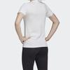 adidas T Shirts Women's White Crew Neck Moderate Straight Fit FJ5012