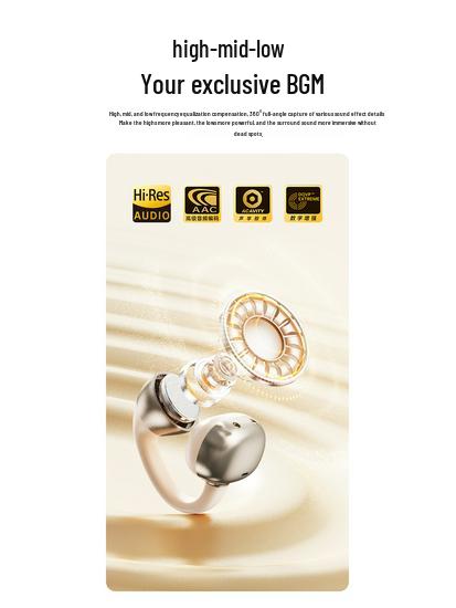M09 Wireless Bluetooth Ear Clip Earphones for Huawei/Sony - High-Quality Noise-Reducing Headphones