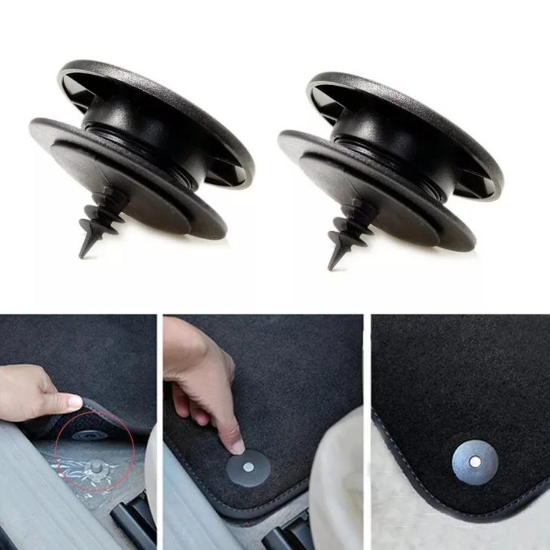 10Pcs Anti-Slip Car Mat Carpet Clips Plastic Black Car Mat Clips Holder Clamps Car Interior Accessories Car Floor Mat Retainers