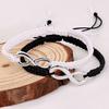 2 Pcs Adjustable Braided Ropes Figure 8 for Infinity Love Bracelets Couples Set