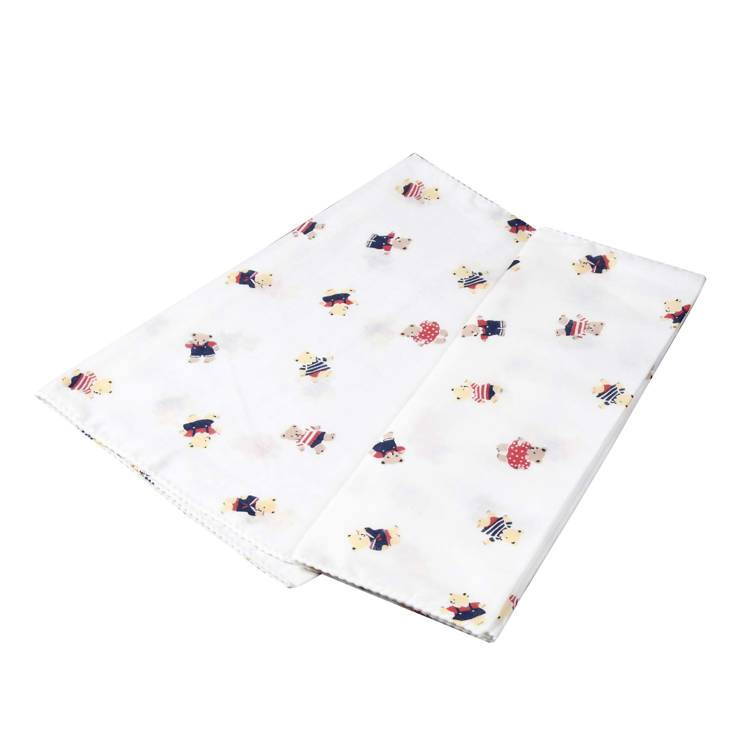 

Isamu Shokai Cotton Gauze Bath Made in Bear Pack of 2 100% Towels, Japan, Pattern, 33x70cm,