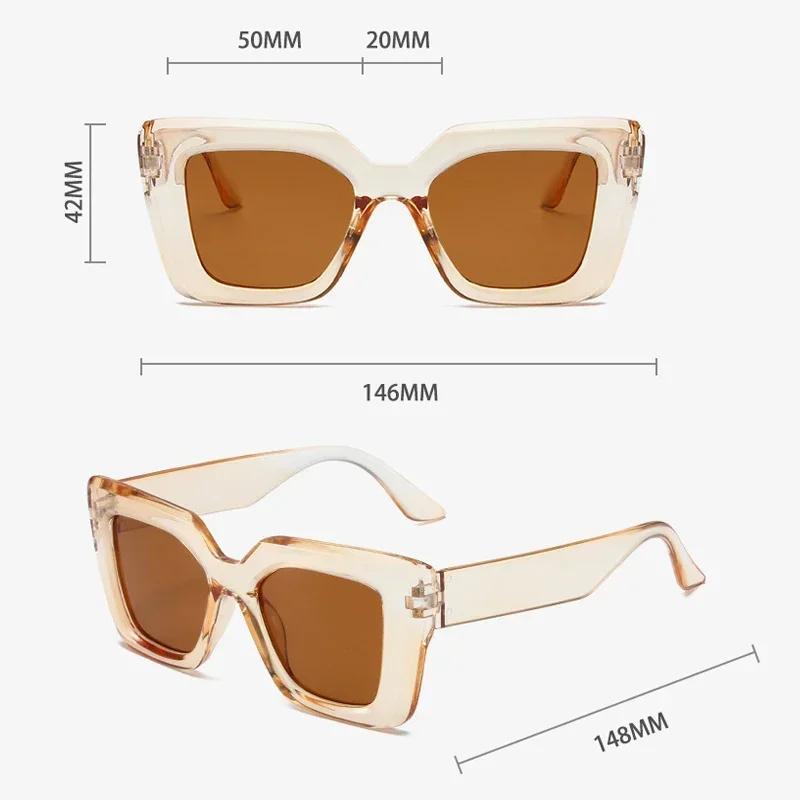 European American Style Square Sunglasses Fashion UV Resistant Outdoor Travel Skiing Sunshade Glasses Leisure New
