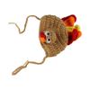 Elastic Cat Turkey Hat Cartoon Cat Cosplay Headwear Cute Pet Knitted Hat  For Cats Puppy