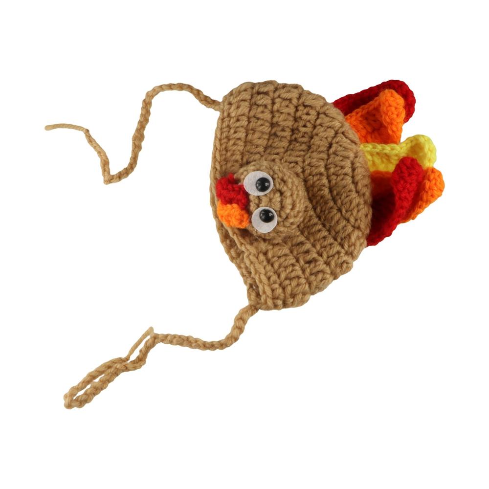 Elastic Cat Turkey Hat Cartoon Cat Cosplay Headwear Cute Pet Knitted Hat  For Cats Puppy