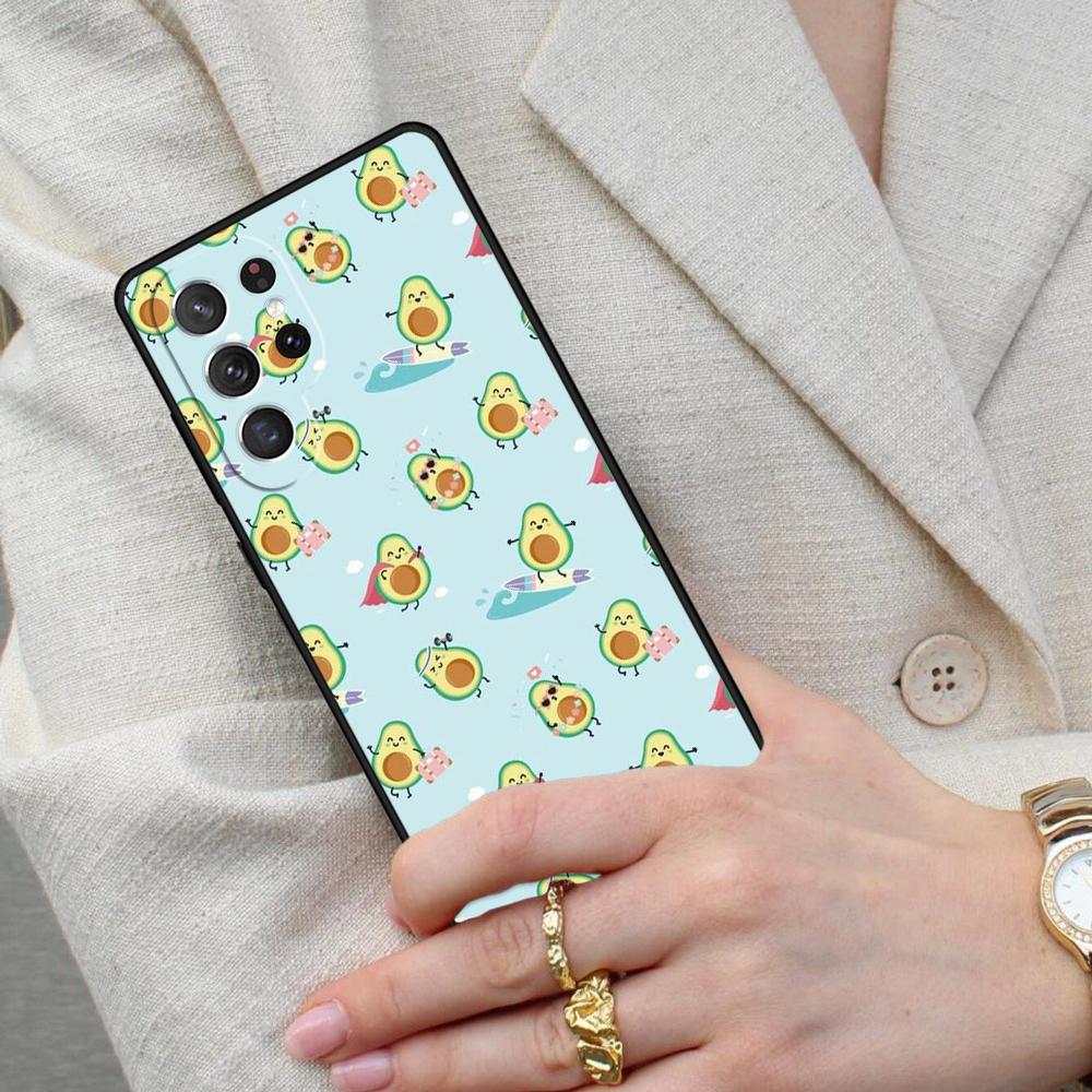 Cute Avocado Cell Phone Case for Samsung Galaxy S26 Ultra S25 S24 S23 S22 S21 S20 Note10 Cover