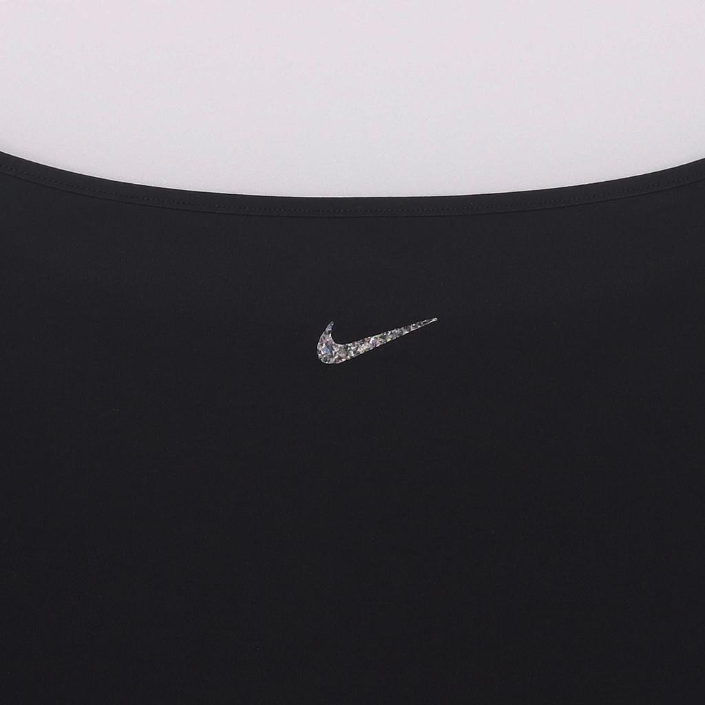 Nike Solid Color Off-The-Shoulder Fitted Long Sleeve Workout Top Women Tops Black DQ6035-010