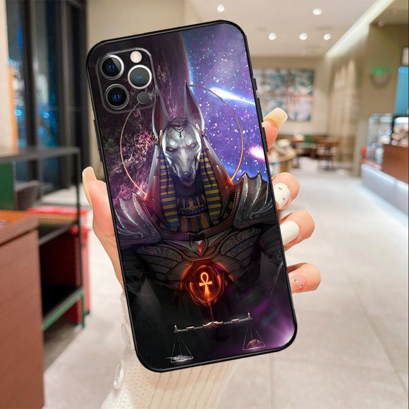 Anubis Ancient Egyptian God Phone Case For iPhone 16 15 14 11 12 13 17 Pro Max mini 15 Plus 16e 17 Air Protective Cover