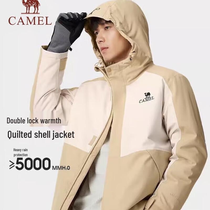 Camel Men s/Women s Windproof Waterproof Cotton Padded Hiking Jacket S