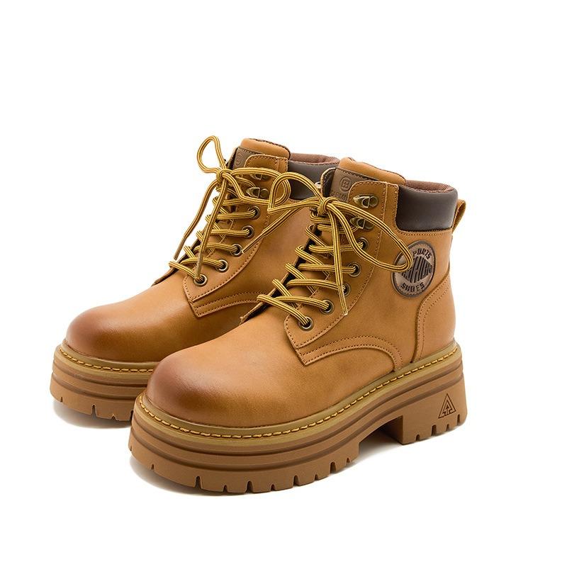 C Platform Martin Boots Women's Street Shooting Invisible Inner Heightening Boots Mountaineering Hiking Short Boots