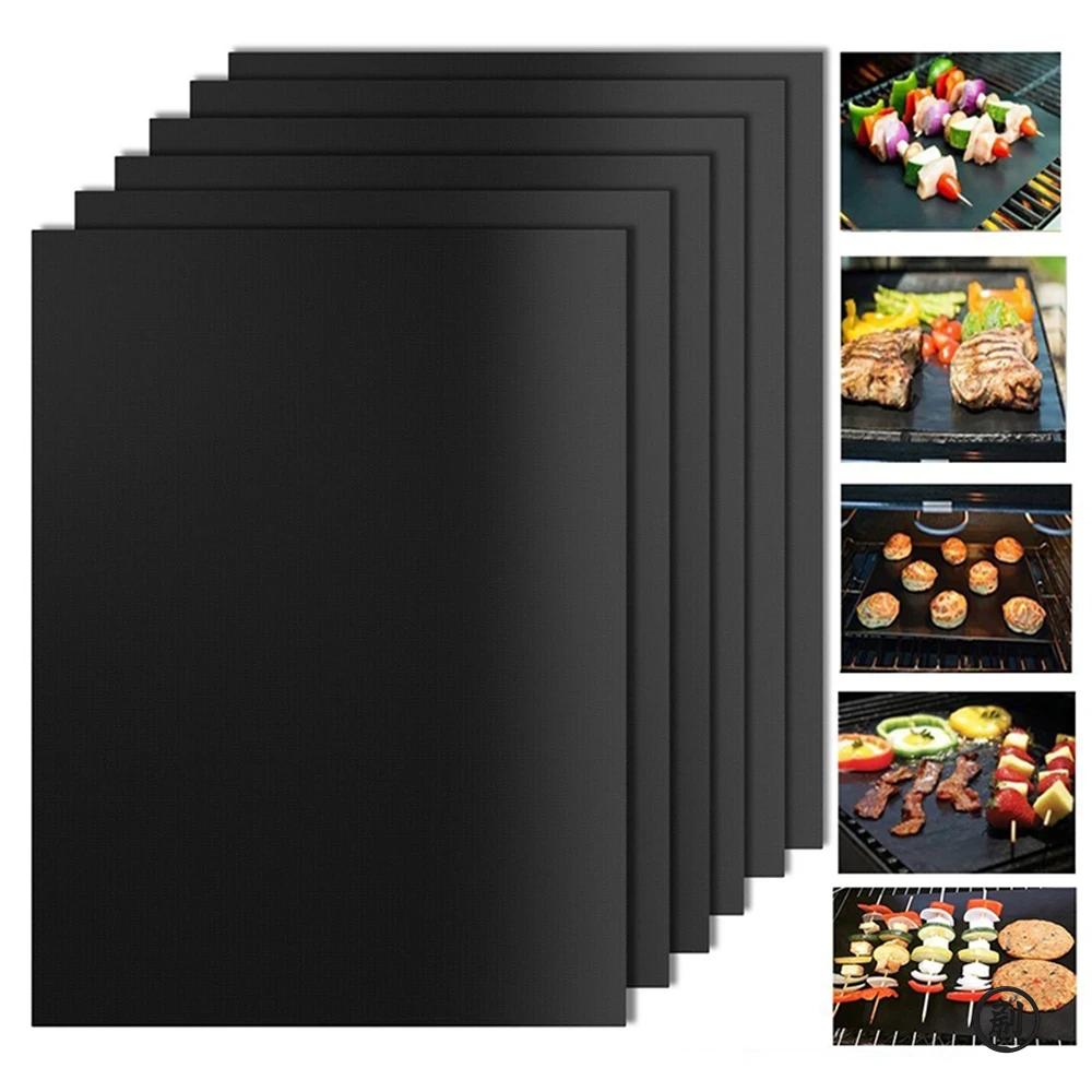 1/5/10pcs 60*40cm Non-stick BBQ Grill Mat Baking Mat Cooking Grilling Sheet Heat Resistance Cleaned Kitchen BBQ Tools 10567