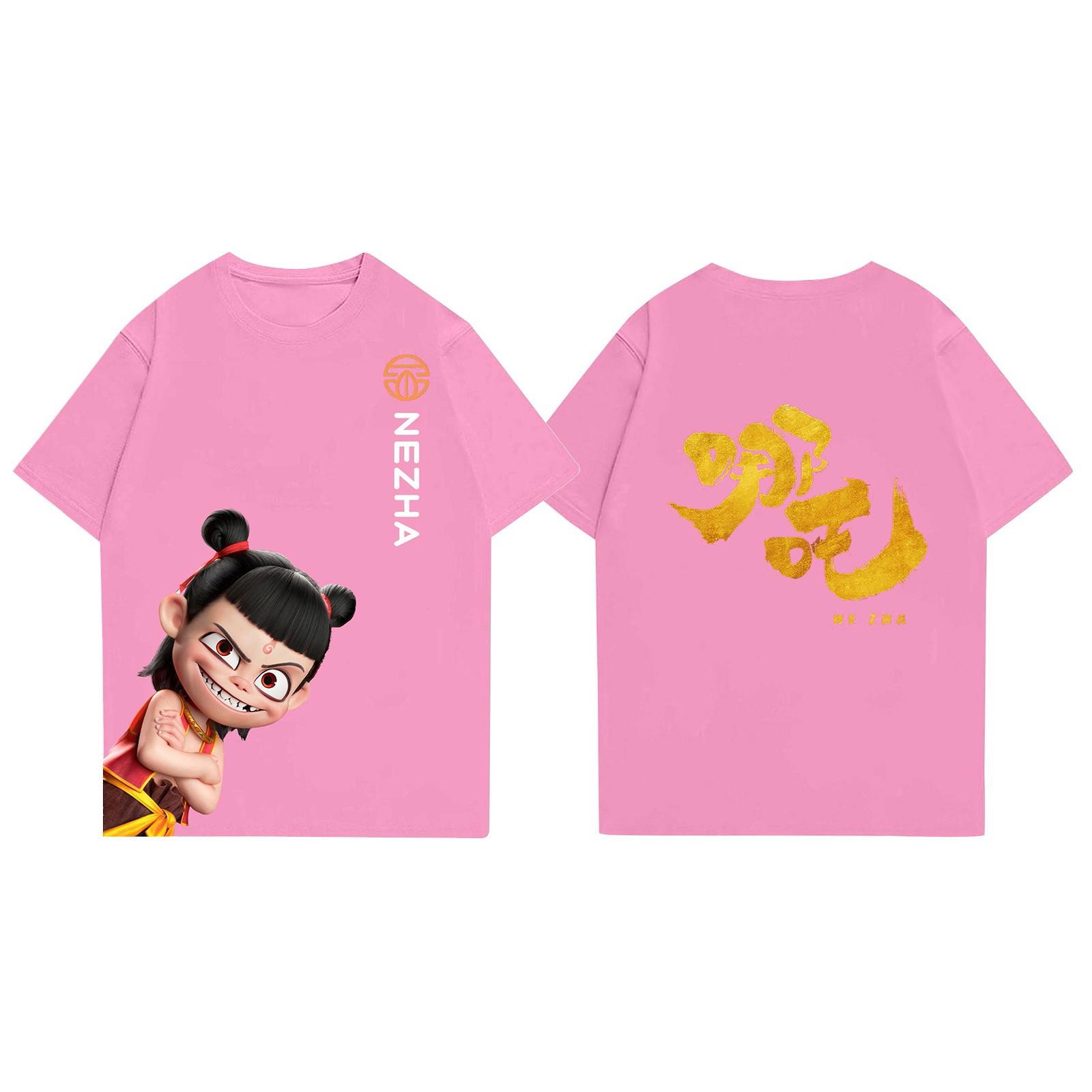 

Women s Round Neck Casual Printed Short-sleeved T-shirt Top L рожевий