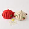 Sweet Cherry Baby Girls Beret Hat Autumn Winter Knitted Baby Boys Cap Beanies Soft Children Artist Painter Cap