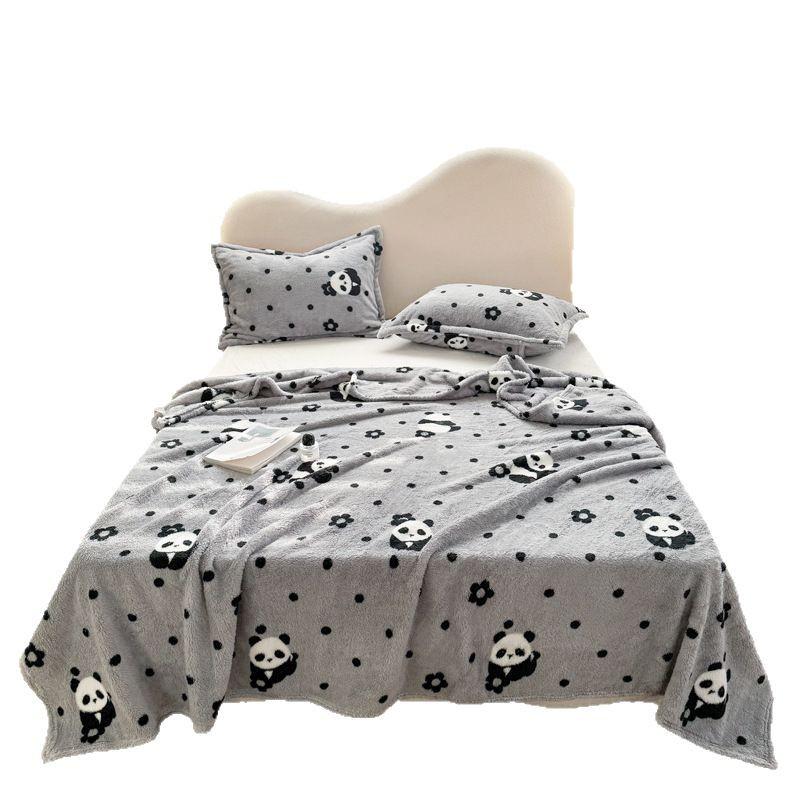 Flanelová kostkovaná deka - Silná sametová deka na spaní, přehoz na pohovku a klimatizační deka