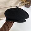 Women's Wool Beret Hat, Mallard Brown Winter Cap 2025, 2 Ways To Wear Thickened Slouchy Bonnet