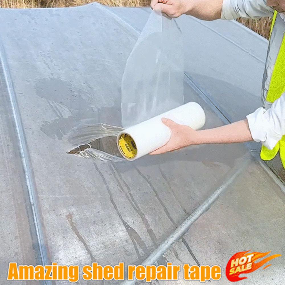 Transparentes, stark haftendes Reparaturband für Gewächshausfolien, wasserdicht, regenfest, UV-beständig, Reparaturband, auslaufsicheres Zubehör