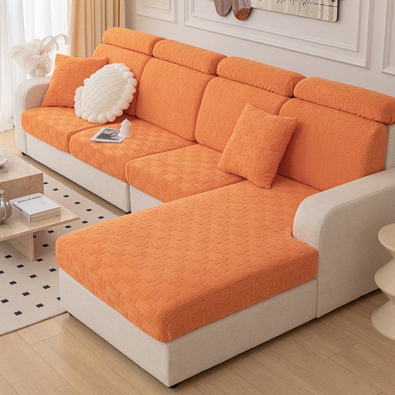 Stretch Pinstripe Suede Sofa Cover Non-Slip Simple Modern Sofa Cover All-Inclusive Universal Cover