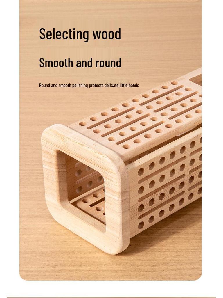 Early Education Wooden Pick-Up Sticks: 3-in-1 Color Recognition, Parent-Child Interaction, and Balance Table Game.