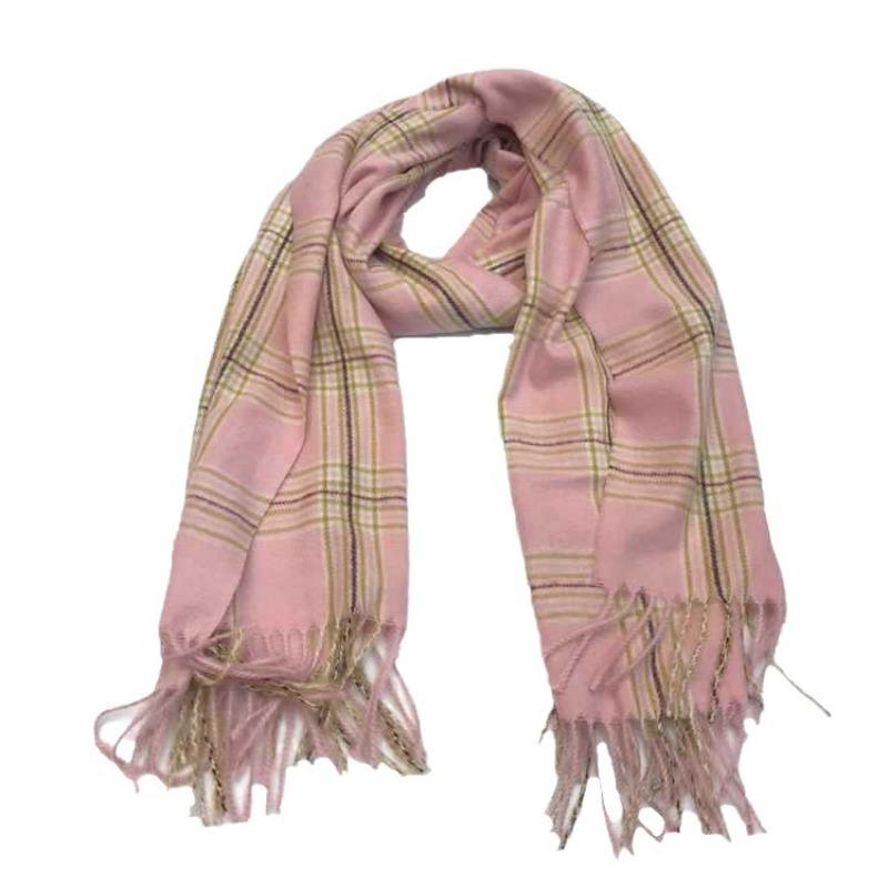 Autumn and winter new imitation cashmere shawl versatile thickened warm Korean version fringed plaid scarf women