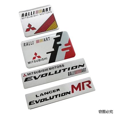 Car Emblem Aluminum Alloy Auto Fender Trunk Badge Stickers For Ralliart ASX Eclipse Galant Mirage Montero L200 EVO MA8