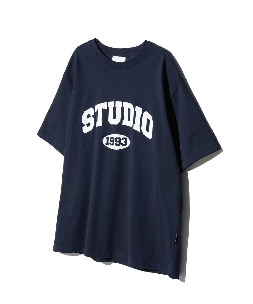 1993STUDIO Arch Logo T-Shirt_Navy