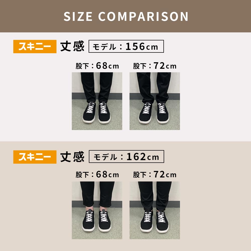 Beisia Skinny Hatalak Length Waist Black Women's Pants, 72cm, 67cm,