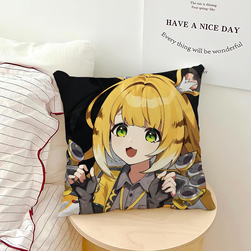 ZZZ Ju Fufu Ju Fufu Zenless Zone Zero cushion cover soft Pillow Case for Sofa Living Room Home office Decor Protective Covers