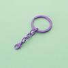 10 Pieces Colorful Metal Keychain Rings with Chains and Clasps for Keys Fashionable Key Holders Jewelry Accessories
