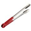 Stainless Steel Red Handle Food Tongs