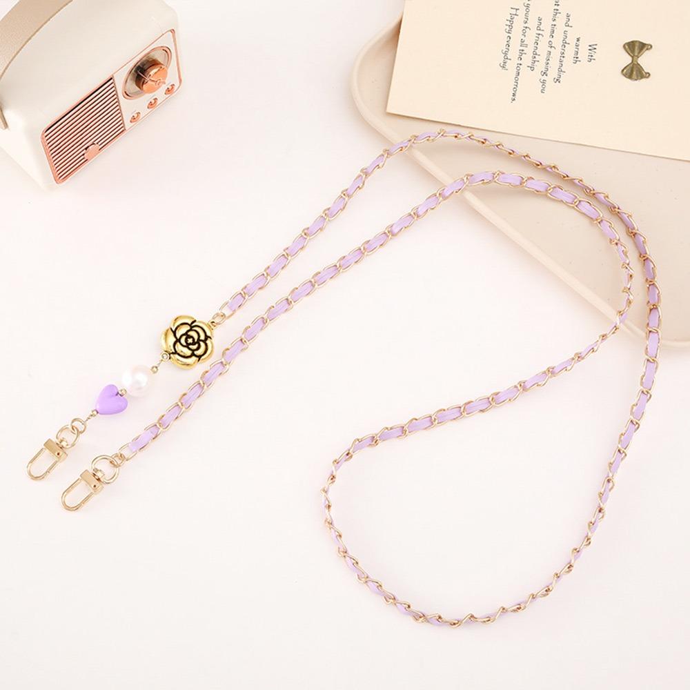 Pearl String Long Bag Chain Leather Crossbody Chain Key Hanging Chain Mobile Phone