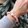 Elegant Dopamine Flower Designs Bracelet Crafted from Sturdy Resin Materials for Daily Wear and Styles Enhancement