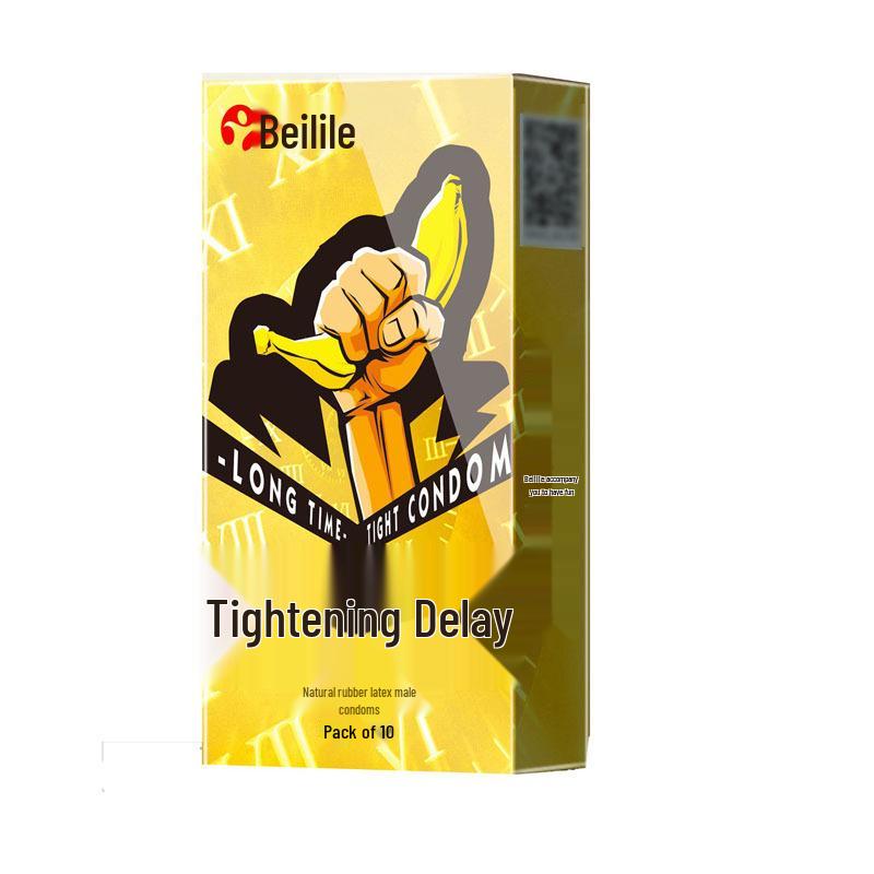 Beilile Ultra-Thin Large Dotted Condoms 10 Pack for Clitoral Stimulation - Adult Intimate Family Planning Supplies