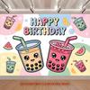 Party Backdrop Happy Birthday Birthday Multicolor Photo Booth Background Wall Decor