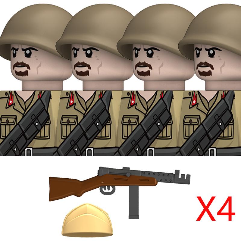 High-Quality Ww2 Italian Army Style High-Quality Army Military Figure High-Quality Building High-Quality Blocks Infantry High-Quality Figures