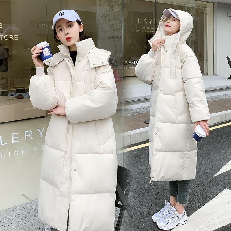 New bread clothes, long down cotton-padded clothes, women's loose autumn and winter cotton-padded clothes, and thickened cotton-padded jackets.
