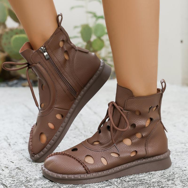 Mode Hohl Damen Kurz Cool Stiefel Designer Schnürer Sommer Sandalen Mode Freizeit Schuhe 2025 Neu Stiefeletten Gemütliche Sandalias De Mujer