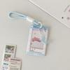 3 Inch Photocard Holder Lightweight Sliding Cover Card Sleeve Cartoon Acrylic Card Holder Colorful Cute Animal Keychain For Gift