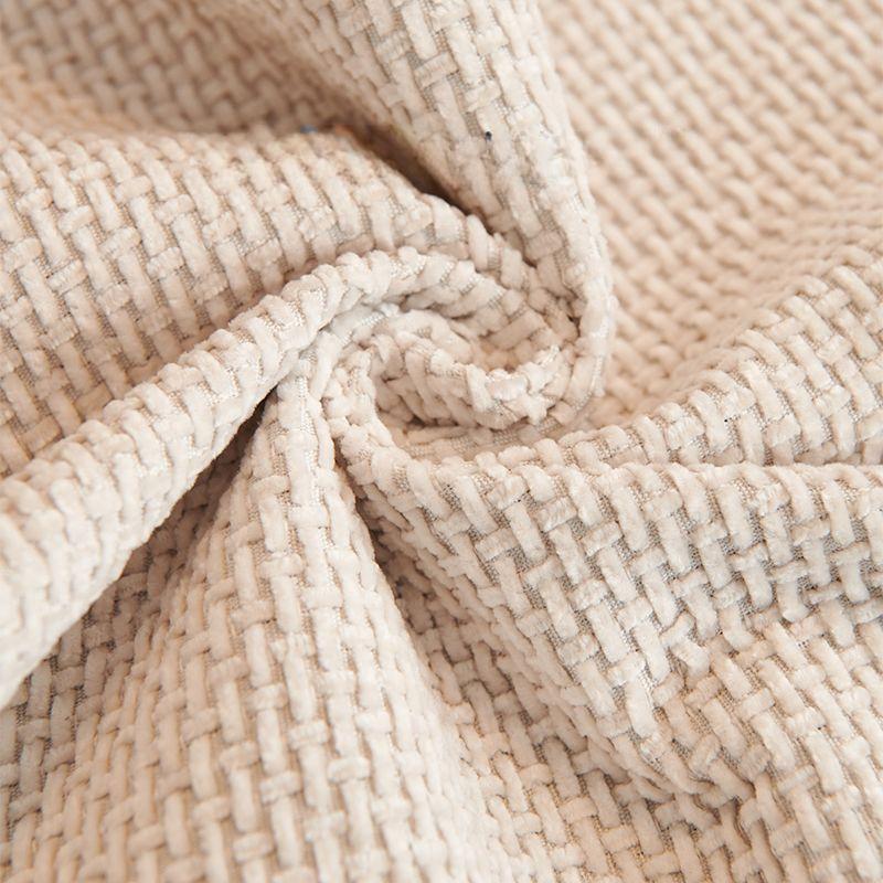 Chenille Solid Color Splicing Pattern Edges Sofa Cover Thicken Sofa Cushion Anti-slip Four Seasons Couch Cushion for Living Room
