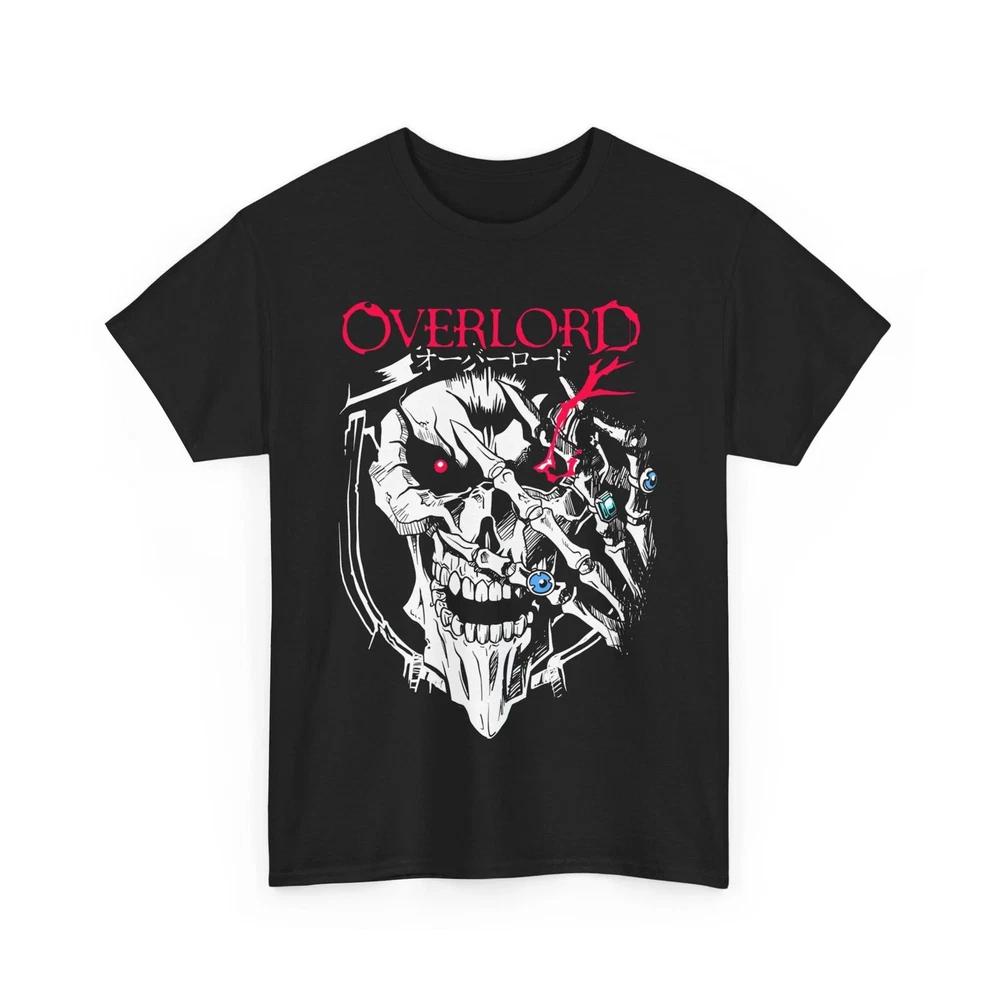 Anime Anime Skull Overlord Ainz Black T Shirt S