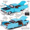 1:32 Eldorado Biarritz Charger 1970 Car Toy Models Alloy Diecast Vehicle Toys Sound Light Doors Opened Pull Back for Kid Gifts