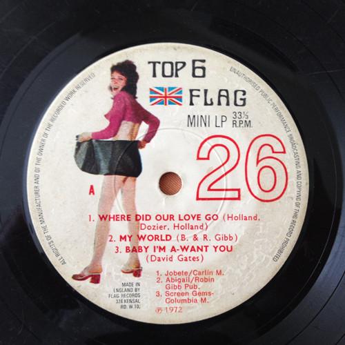 

7inch Record UNKNOWN ARTIST - Top 6 Mini Flag 26 Flag Records 1972 UK Pop Used