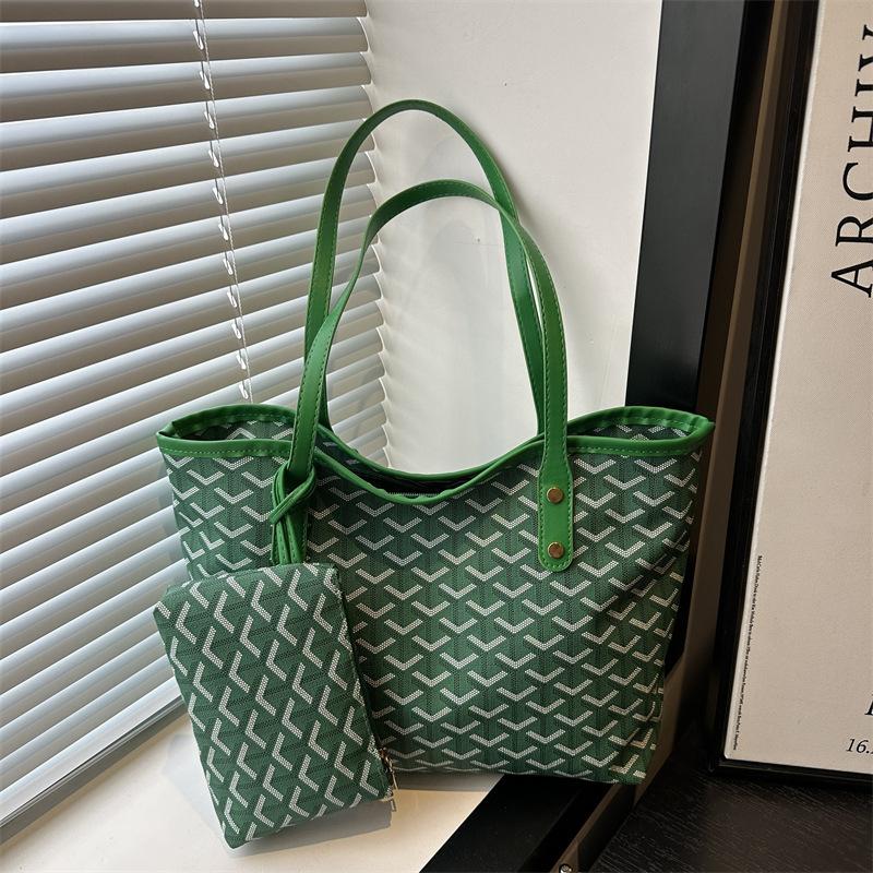 Large capacity tote bag shoulder bag spring fashion retro women's bag niche casual handbag