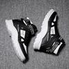 Winter High Top Men Casual Shoes Leather Outdoor Man Sneakers High Quality Male Walking Sport Shoes Handmade No-slip Mens Boots