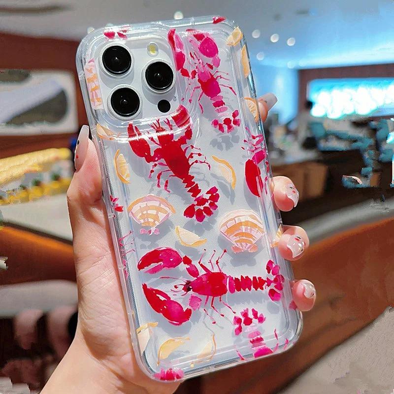 Pink Jellyfish Oceanic Case For Samsung Galaxy A55 A54 A15 A14 A35 A52 A53 5G S24 S23 S22 Ultra Plus S23 FE Airbag Phone Cover