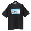 Unisex Oversized Cotton T-Shirt With Bold Letter Print Vintage Washed Loose Fit Casual Tee